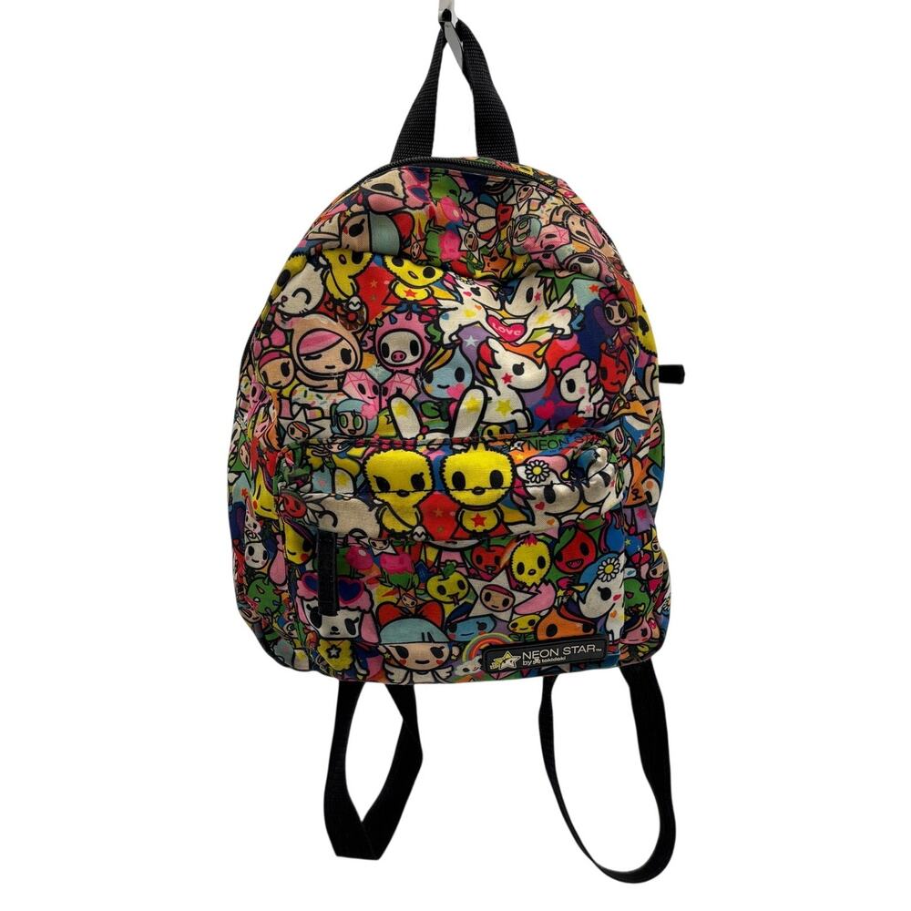 Tokidoki Neon Star Mini Backpack Loungefly AOP Front Pocket